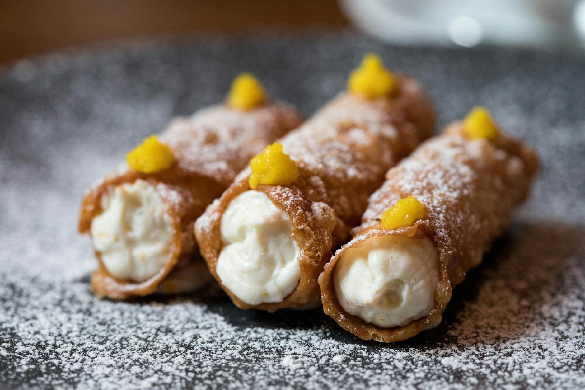 Fresh cannoli dessert
